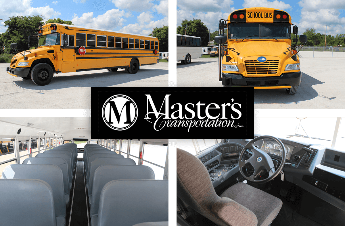 interior and exterior features on used school bus