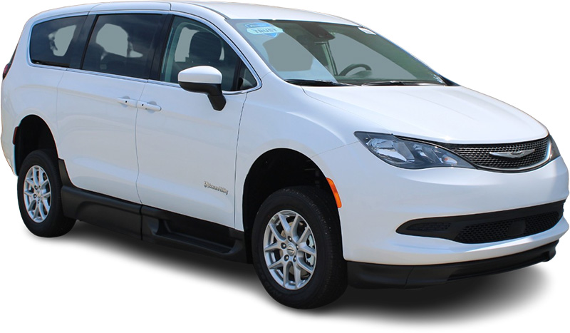 White Chrysler Voyager Wheelchair Minivan Rental