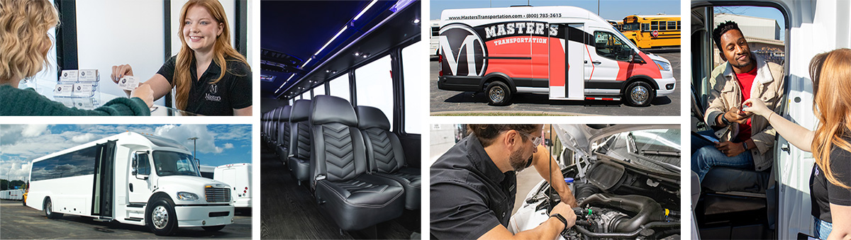 Collage of Master's Transportation - a 15 Passenger Van Dealer